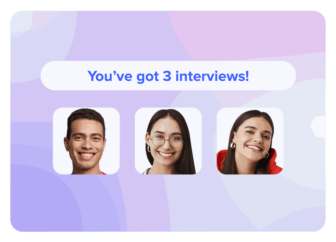 Three candidate profiles ready to interview